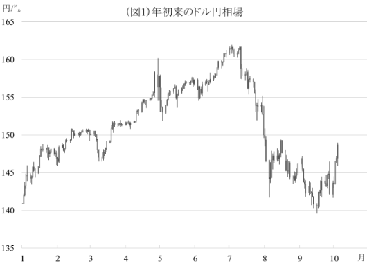 図1：年初来のドル円相場